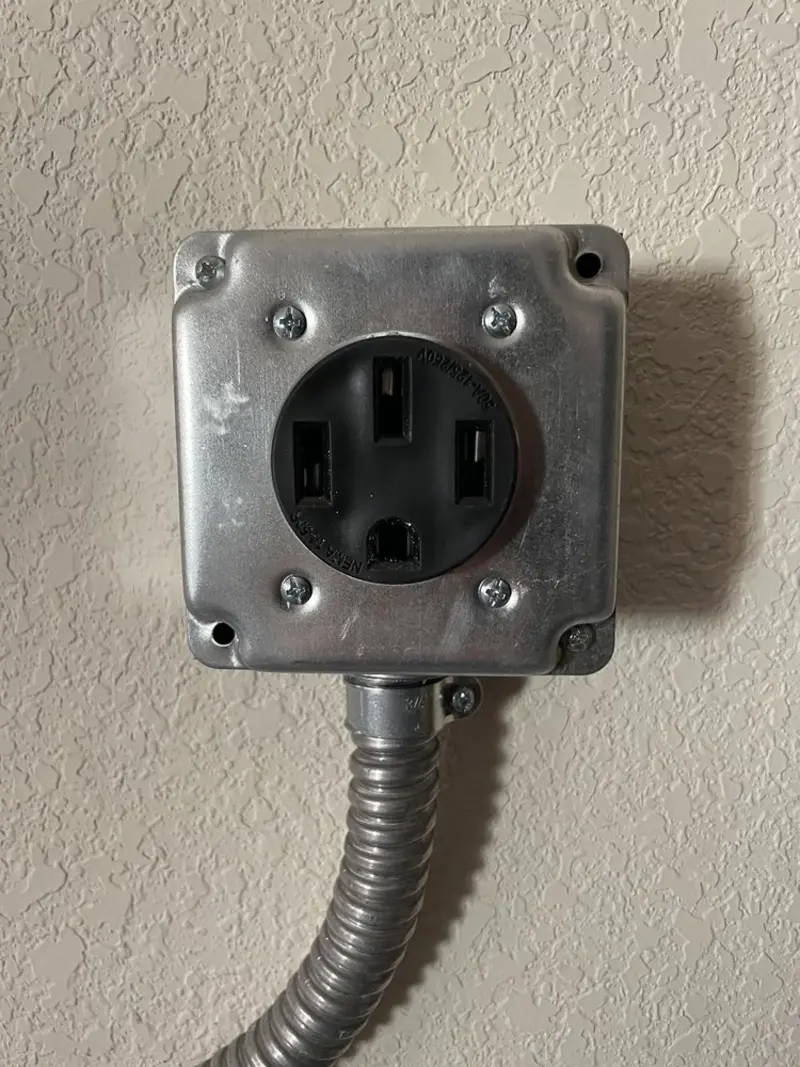 NEMA 14-50 outlet installed for Smart Home Electrical in Westwood